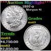 Image 1 : ***Auction Highlight*** 1897-o Morgan Dollar $1 Graded Select Unc By USCG (fc)