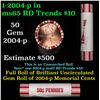 Image 1 : Shotgun Lincoln 1c roll, 2004-p 50 pcs Steel-Strong Wrapper.