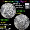 Image 1 : ***Auction Highlight*** 1904-s Morgan Dollar $1 Graded ms64+ By SEGS (fc)