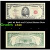1963 $5 Red seal United States Note Grades xf