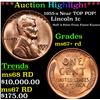 ***Auction Highlight*** 1955-s Lincoln Cent Near TOP POP! 1c Graded GEM++ RD By USCG (fc)