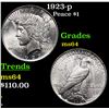 Image 1 : 1923-p Peace Dollar $1 Grades Choice Unc