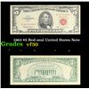 1963 $5 Red seal United States Note Grades vf++