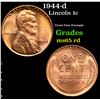 1944-d Lincoln Cent 1c Grades GEM Unc RD