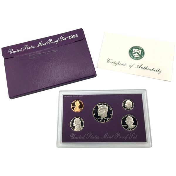 1993 United States Proof Set, 5 Coins Inside!