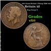 1917 Great Britain 1 Penny KM# 810 Grades vf+