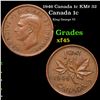 1946 Canada 1c KM# 32 Grades xf+