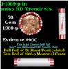 Image 1 : Shotgun Lincoln 1c roll, 1969-p 50 pcs Steel-Strong Wrapper.