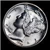Image 2 : 1944-d Mercury Dime 10c Grades Select Unc+ FSB