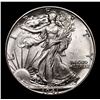 Image 2 : 1941-p Walking Liberty Half Dollar 50c Grades Choice+ Unc