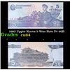 Image 1 : 1992 Upper Korea 5 Won Note P# 40B Grades Choice CU