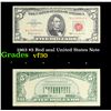 Image 1 : 1963 $5 Red seal United States Note Grades vf++