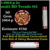 Image 1 : Shotgun Lincoln 1c roll, 1964-p 50 pcs Steel-Strong Wrapper.