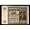 Image 2 : 1922 Weimar germany 5,000 Mark Note P# 81C Grades Choice AU/BU Slider