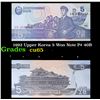 Image 1 : 1992 Upper Korea 5 Won Note P# 40B Grades Gem CU