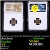 Image 1 : NGC Aeolis,Cyme c.3rd Century BC AE16(2.88g) obv eagle stg. rv oinochoe Graded VF By NGC
