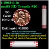 Image 1 : Shotgun Lincoln 1c roll, 1962-d 50 pcs Steel-Strong Wrapper.