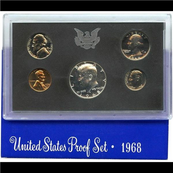 1968 United States Proof Set, 5 Coins Inside!