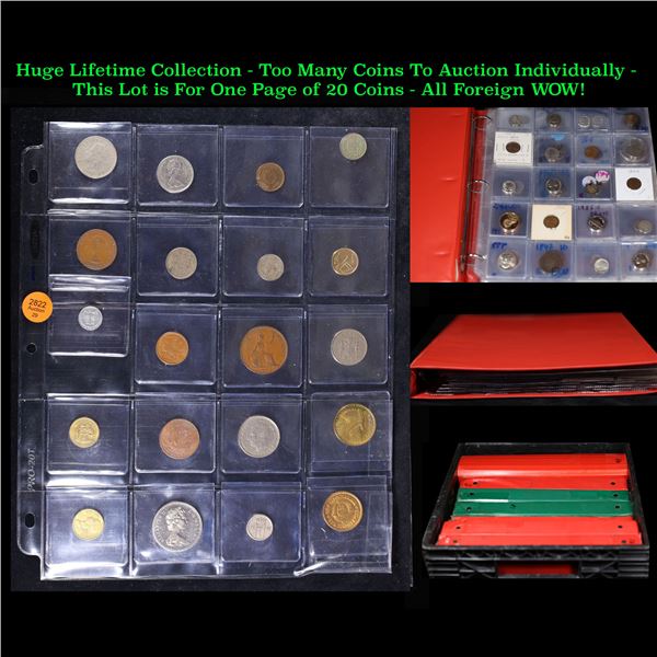 Huge Liifetime Collection - Too Many Coins To Auction Individually - This Lot is For One Page of 20 