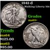 Image 1 : 1941-d Walking Liberty Half Dollar 50c Grades Select+ Unc