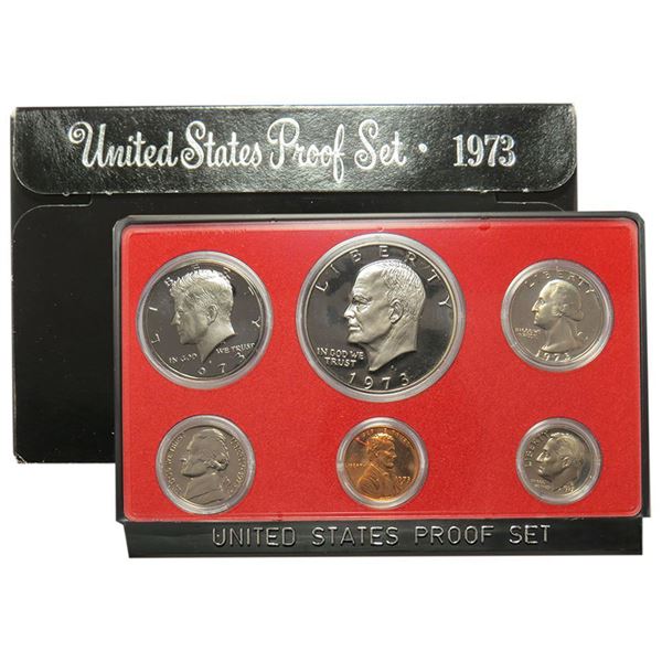 1973 United States Proof set, 6 coins inside!
