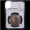 Image 2 : NGC 1879-p Morgan Dollar Colorfully Toned $1 Graded ms64 By NGC