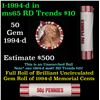 Image 1 : Shotgun Lincoln 1c roll, 1994-d 50 pcs Steel-Strong Wrapper.