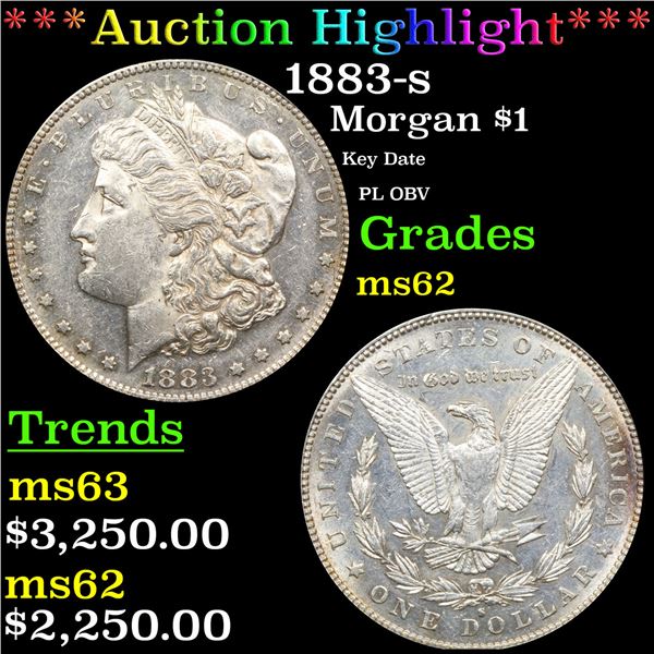 ***Auction Highlight*** 1883-s Morgan Dollar $1 Grades Select Unc By USCG (fc)