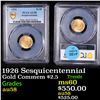Image 1 : PCGS 1926 Sesquicentennial  Gold Commem $2 1/2 Graded au58 BY PCGS