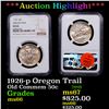 Image 1 : ***Auction Highlight*** NGC 1926-p Oregon Trail Old Commem Half Dollar 50c Graded ms66 By NGC (fc)