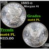 Image 1 : 1885-o Morgan Dollar $1 Grades Choice Unc PL