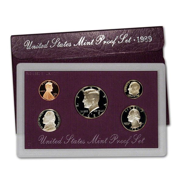 1989 United States Proof Set, 5 Coins inside!