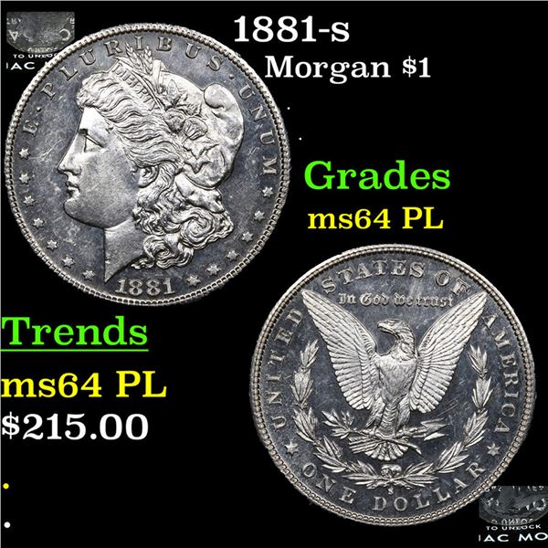1881-s Morgan Dollar $1 Grades Choice Unc PL