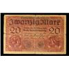 Image 2 : 1918 Imperial Germany 20 mark Note P# 57 Grades vf+