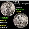 Image 1 : 1944-p Walking Liberty Half Dollar 50c Grades Choice+ Unc