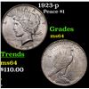 Image 1 : 1923-p Peace Dollar $1 Grades Choice Unc