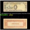 Image 1 : 1943 Philippines Under Japanese Occupation 5 Peso Note P# 110A Grades vf+