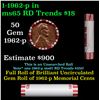 Image 1 : Shotgun Lincoln 1c roll,1962-p 50 pcs Steel-Strong Wrapper.