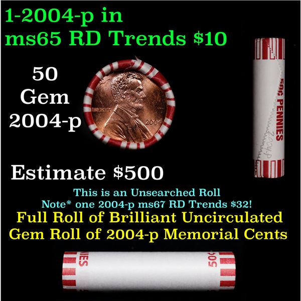 Shotgun Lincoln 1c roll, 2004-p 50 pcs Steel-Strong Wrapper.