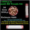 Image 1 : Shotgun Lincoln 1c roll, 1959-p 50 pcs Steel-Strong Wrapper.