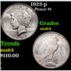 Image 1 : 1923-p Peace Dollar $1 Grades Choice Unc