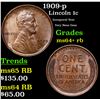 Image 1 : 1909-p Lincoln Cent 1c Grades Choice+ Unc RB