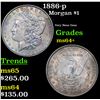 Image 1 : 1886-p Morgan Dollar $1 Grades Choice+ Unc