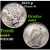Image 1 : 1923-p Peace Dollar $1 Grades Choice Unc