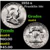 Image 1 : 1951-s Franklin Half Dollar 50c Grades Choice Unc