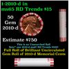 Image 1 : Shotgun Lincoln 1c roll, 2010-d 50 pcs Steel-Strong Wrapper.