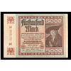 Image 2 : 1922 Weimar Germany 5000 Mark Note P# 81D Grades Choice AU/BU Slider