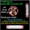 Image 1 : Shotgun Lincoln 1c roll, 2004-p 50 pcs Steel-Strong Wrapper.