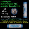 Image 1 : Shotgun Jefferson 5c roll, 2003-p 40 pcs Dunbar Wrapper