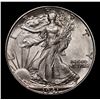 Image 2 : 1941-d Walking Liberty Half Dollar 50c Grades Select Unc